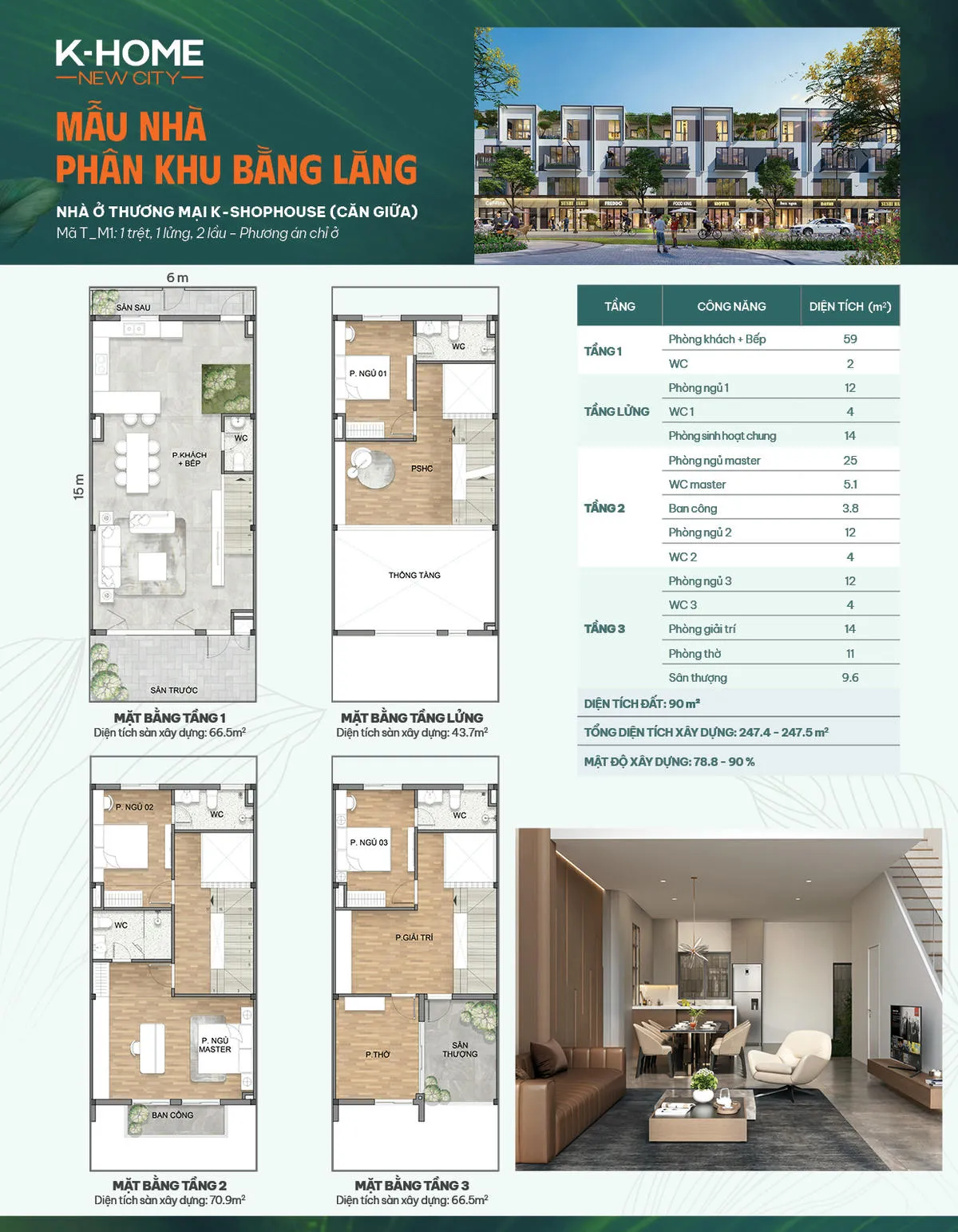 Căn giữa T - M1, phương án chỉ ở