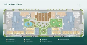 Mặt bằng tầng 1 căn hộ K Home