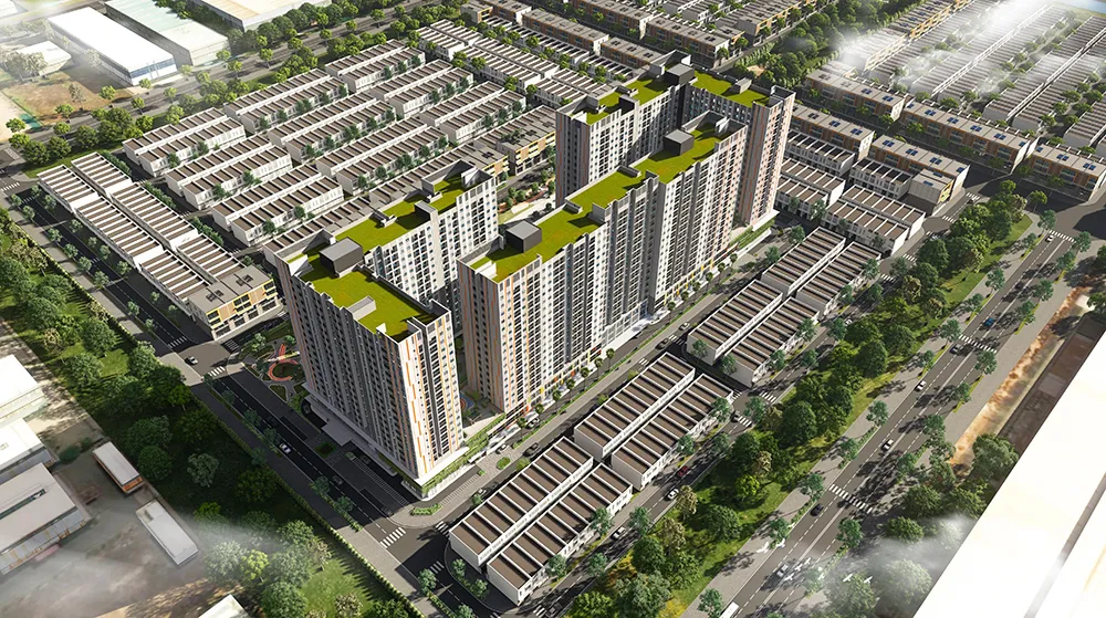 Phối cảnh tổng thể góc nhìn từ trên cao