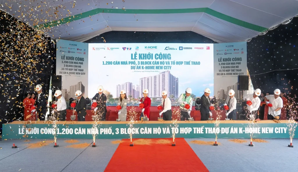 Khởi công 3 block căn hộ, 1200 căn nhà phố và tổ hợp thể thao dự án K-Home New City
