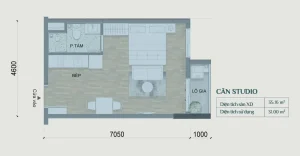Mặt bằng căn hộ Studio